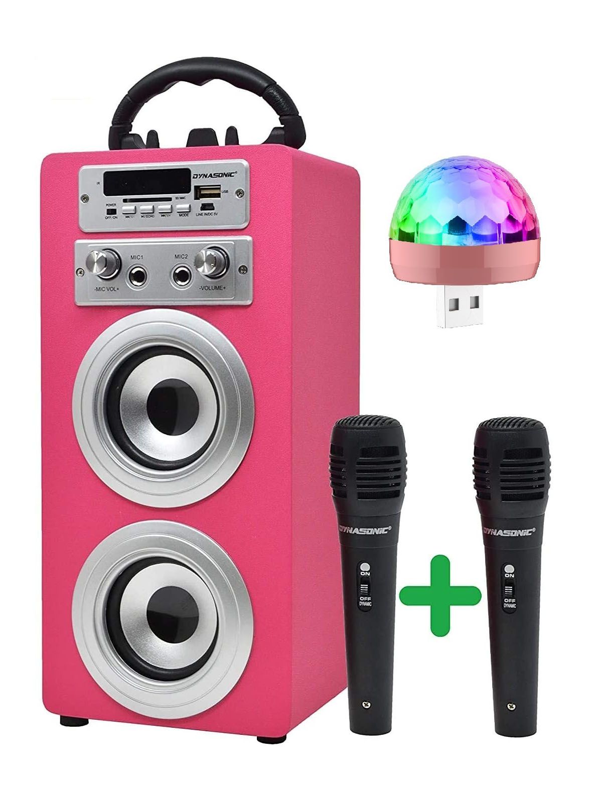 Soka ® Electronic Plug & Play Mp3 Ipod Luz Soporte de micrófono Karoke Rosa 